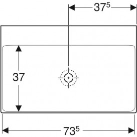 Раковина для ванной Geberit One 75x48 см санкерамика белый 505.021.01.2