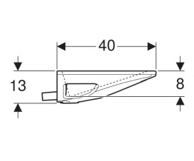 Раковина для ванної Geberit One 90х40 см сантехнічна порцеляна KeraTect білий/накладка глянсовий хром 500.390.01.1