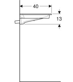 Раковина для ванной Geberit One 90х40 см сантехнический фарфор KeraTect белый/накладка глянцевый хром 500.395.01.1