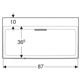 Раковина для ванної Geberit ONE 90х48 сантехнічна порцеляна KeraTect біла 505.037.00.1