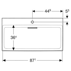 Раковина для ванной Geberit ONE 90х48 сантехнический фарфор KeraTect белый 505.038.00.1