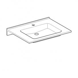 Раковина для ванной Geberit Publica для людей с ограниченными возможностями Varicor альпийский белый 402070016