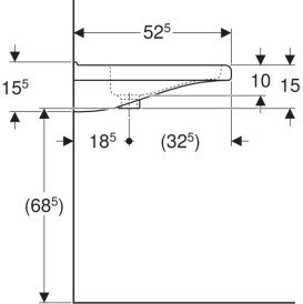 Раковина для ванной Geberit Selnova Comfort Square 55х52,5 см сантехнический фарфор белый 500.785.00.7