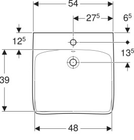 Раковина для ванної Geberit Selnova Comfort 55х55 см сантехнічна порцеляна білий 501.461.00.7