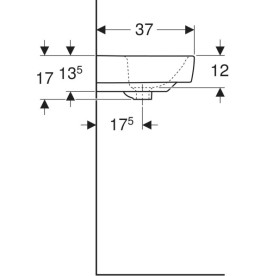 Раковина для ванної Geberit Selnova Compact 55х37 см сантехнічна порцеляна білий 501.509.00.7