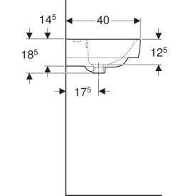 Раковина для ванної Geberit Selnova Compact 65х40 см сантехнічний фарфор білий 501.890.00.7