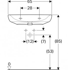 Раковина для ванной Geberit Selnova Comfort 65x55 см фарфор белый 500.188.01.1