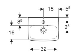 Раковина для ванної Geberit Selnova Square 36х28 см сантехнічна порцеляна білий 500.316.01.7