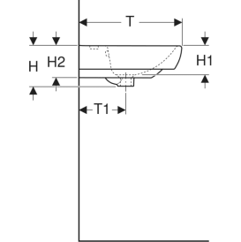 Раковина для ванной Geberit Selnova Square 65х48 см сантехнический фарфор белый 500.299.01.5
