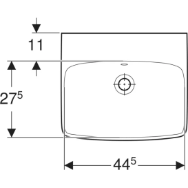 Раковина для ванної Geberit Selnova Square 50х42 см сантехнічна порцеляна біла 500.301.01.7