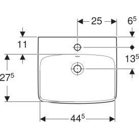 Раковина для ванной Geberit Selnova Square 50х42 см сантехнический фарфор белый 500.310.01.7