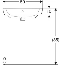Раковина для ванной Geberit Selnova угловая 59х56 см сантехнический фарфор белый 501.050.00.5