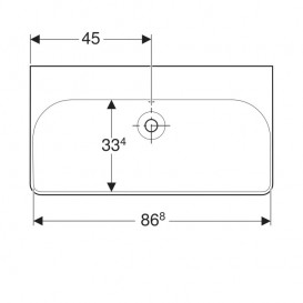Раковина для ванной Geberit Smyle Square 90x48 см фарфор белый 500.250.01.1