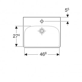 Раковина для ванної Geberit Smyle Square 50x41 см фарфор білий 500.256.01.1
