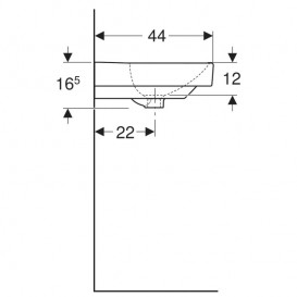 Раковина для ванной Geberit Smyle Square 55x44 см фарфор белый 500.259.01.1