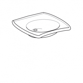 Раковина для ванной Geberit Vitalis 55 см для лиц с ограниченными возможностями санфарфор белый 221555000