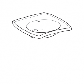 Раковина для ванної Geberit Vitalis 55 см для осіб з обмеженими можливостями санфарфор білий 221556000