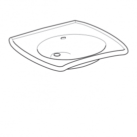 Раковина для ванної Geberit Vitalis 65 см для осіб з обмеженими можливостями санфарфор білий 121765000