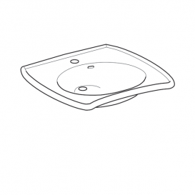 Раковина для ванной Geberit Vitalis 65 см для лиц с ограниченными возможностями санфарфор белый 121766000