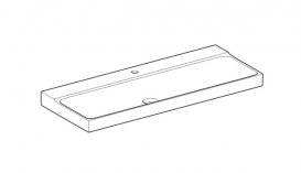 Раковина для ванної Geberit Xeno² 120 см отвір для змішувача санфарфор білий/спеціальне керамічне покриття KeraTect 500.551.01.1