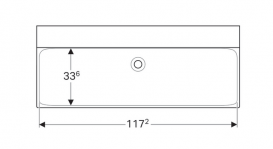 Раковина для ванной Geberit Xeno² 120 см без отверстия для смесителя санфарфор белый/специальное керамическое покрытие KeraTect 500.552.01.1