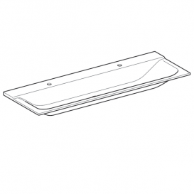 Раковина для ванної Geberit Xeno² 140 см вбудована з отворами для змішувача Varicor альпійський білий 500.277.00.1