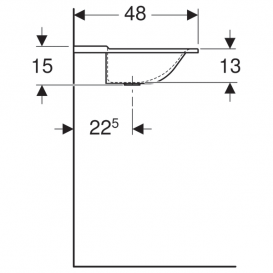 Раковина для ванної Geberit Xeno² 160 см вбудована Varicor альпійський білий 500.278.00.1