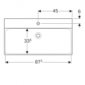 Раковина для ванной Geberit Xeno² 90 см отверстие для смесителя санфарфор белый/специальное керамическое покрытие KeraTect 500.531.01.1