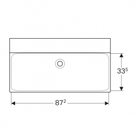 Раковина для ванної Geberit Xeno² 90 см без отвору для змішувача санфарфор білий/спеціальне керамічне покриття KeraTect 500.532.01.1