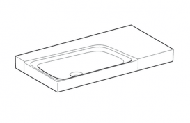 Раковина для ванной Geberit Xeno² полкой справа санфарфор белый/специальное керамическое покрытие KeraTect 500.534.01.1