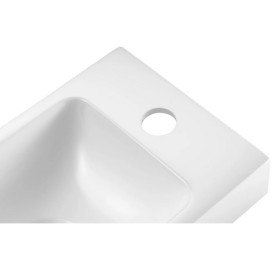 Раковина для ванної Granado Foz 39,5х21,7 см мармурова крихта Gelcoat ISO white gbs0805g