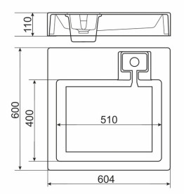 Раковина для ванной Granado Marlin 60,4х60 см мраморная крошка Gelcoat ISO white gbs0505g