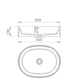 Раковина для ванної Granado Viveiro 54,5х42 см кварцит black gbs1401