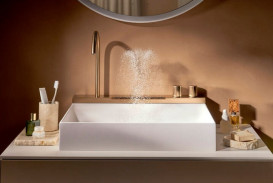 Раковина для ванної Hansgrohe Avalegra AquaUnit 58х47,5 см із змішувачем бронза 22472140