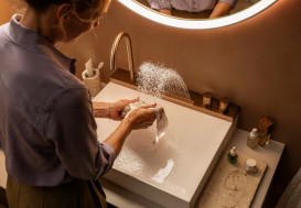 Раковина для ванної Hansgrohe Avalegra AquaUnit 58х47,5 см із змішувачем бронза 22472140