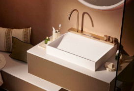 Раковина для ванної Hansgrohe Avalegra AquaUnit 58х47,5 см із змішувачем бронза 22472140