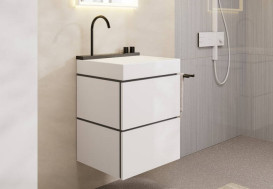 Раковина для ванной Hansgrohe Avalegra AquaUnit 58х47,5 см со смесителем черный хром брашированный 22472340