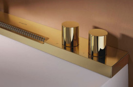 Раковина для ванной Hansgrohe Avalegra AquaUnit 58х47,5 см со смесителем полированное золото 22472990