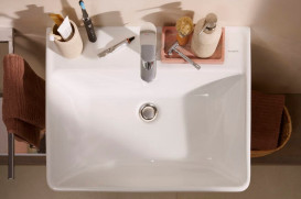 Раковина для ванной Hansgrohe Xanuia Q 60х48 см с отверстием и переливом керамика белый 60133450