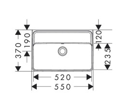 Раковина для ванной Hansgrohe Xanuia Q Compact 55х37 см без отверстия с переливом керамика белый 60210450