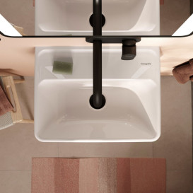 Раковина для ванной Hansgrohe Xanuia Q 45х34 см без отверстия с переливом керамика белый 60229450