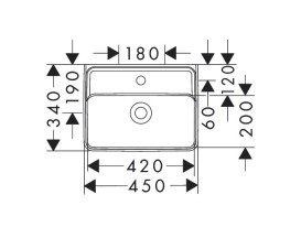 Раковина для ванної Hansgrohe Xanuia Q 45х34 см з отвором без переливу кераміка білий 60230450