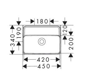 Раковина для ванної Hansgrohe Xanuia Q 45х34 см без отвору без переливу кераміка білий 60231450