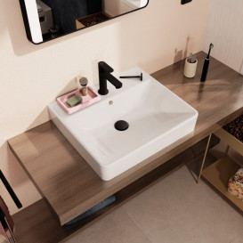 Раковина для ванной Hansgrohe Xanuia Q 55х48 см с отверстием с переливом керамика белый 60238450