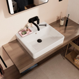 Раковина для ванной Hansgrohe Xanuia Q 55х48 см без отверстия с переливом керамика белый 60239450