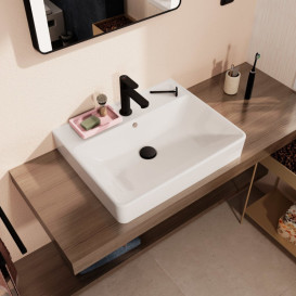 Раковина для ванной Hansgrohe Xanuia Q 60х48 см с отверстием и переливом керамика белый 60243450