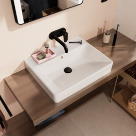 Раковина для ванной Hansgrohe Xanuia Q 60х48 см без отверстия с переливом керамика белый 60244450