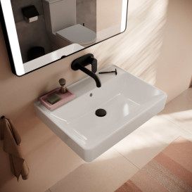 Раковина для ванної Hansgrohe Xanuia Q 65х48 см без отвору з переливом кераміка білий 60245450