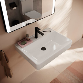 Раковина для ванної Hansgrohe Xanuia Q 65х48 см з отвором без переливу кераміка білий 60246450