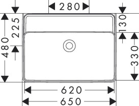 Раковина для ванної Hansgrohe Xanuia Q 65х48 см без отвору без переливу кераміка білий 60247450
